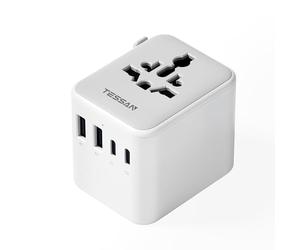 TESSAN Adattatore Universale da Viaggio 20W con 2 USB C per USA, UK | Presa Universale da Viaggio, Adattatore Spina Internazionale per Americana Giapponese Inglese Australia Messico Tailandia