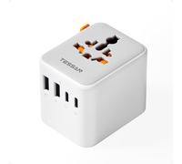 TESSAN Adattatore Universale da Viaggio con 2 USB C e 2 USB A | Presa Internazionale 15 W Max, Adattatore Spina per Americana USA Giapponese UK Inglese Australia Messico Tailandia