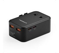 TESSAN Adattatore da viaggio in tutto il mondo, PD 25 W, nero