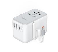 TESSAN Adattatore Universale da Viaggio con retrattile cavo USB C PD 35 W Presa