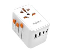 TESSAN Adattatore Universale da Viaggio, GaN Ricarica Rapida da 100W, Adattatore Presa con 2 USB C e 2 USB A, Presa Universale da Viaggio per USA UK Tailandia Giappone Australia