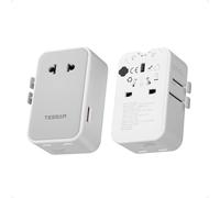 TESSAN Adattatore Universale da Viaggio PD 20W, Universal Travel Adapter con 2 USB C e 1 USB A, Presa Universale da Viaggio per Inghilterra USA Giappone Thailandia Australia Canada Messico, Grigio