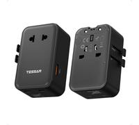 TESSAN Adattatore Universale da Viaggio PD 20W con 2 USB C e 1 USB A