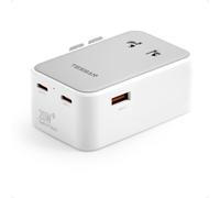 TESSAN Adattatore Universale da Viaggio PD 20W, Universal Travel Adapter con 2 USB C e 1 USB A, Presa Universale da Viaggio per Inghilterra USA Giappone Thailandia Australia Canada Messico, Grigio