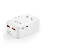 TESSAN Adattatore Universale da Viaggio PD 25W, Universal Travel Adapter con 2 USB C e 2 USB A, Presa Universale da Viaggio per Inghilterra USA Giappone Thailandia Australia Canada Messico, Bianco