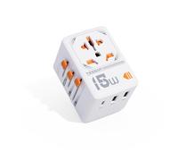 TESSAN Adattatore Universale da Viaggio, Presa Universale da Viaggio con 1 USB C e 2 USB A, Adattatore Spina per Americana USA Giappone UK Inglese Australia Tailandia, Presa Internazionale