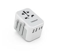 TESSAN Adattatore Universale da Viaggio, Presa Universale da Viaggio con 2 USB A e 2 USB C, Adattatore Prese Internazionale per Americana USA Inglese UK Giapponese Australia Messico Tailandia