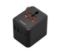 TESSAN Adattatore Universale da Viaggio USB C, Presa Universale da Viaggio con 4 USB, Adattatore Internazionale per Americana Inglese Giappone Sri Lanka Cina Namibia Brasile India Svizzera Australia