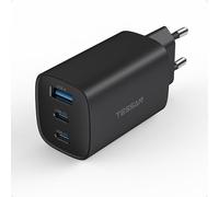 TESSAN Caricabatterie USB-C da 65 W, caricabatterie rapido PD a 3 porte, alimentatore USB-C GaN compatto con PPS, compatibile con iPhone 17/16/15, MacBook Pro/Air, iPad Pro, Galaxy S26/S25 ecc.