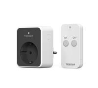 TESSAN Presa con Telecomando 30,5M, 3600W Presa Telecomandata con Interruttore, Wireless Interruttore Spine per Elettrodomestici, Nero