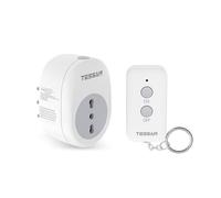 TESSAN Presa con Telecomando, Prese con Interruttore, Portata 30 M, Spina con Telecomando per Luci a Stringa da Interno, Lampade, Presa Wireless Italiana 16A per Elettrodomestici, 3680W