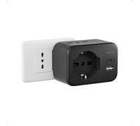 TESSAN Presa Multipla Salvaspazio, Multipresa da Parete con 2 Porte USB