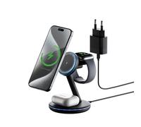 TESSAN Stazione di ricarica wireless 3 in 1 per Apple con adattatore da 20 W e cavo