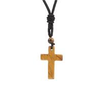 Tesselite Collana in Pietra - Collana con Ciondolo Croce in Pietra Naturale per Uomo Collane con ametiste Occhio di Tigre per Donna Regalo Gioielli Classici alla Moda, Occhio di Tigre, Taglia Unica