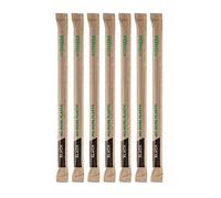 Tessera Bio Products Q0621BWFSC - Cannucce flessibili di carta, 1/1, confezione da 500 pezzi, diametro 0,6 cm, lunghezza 21 cm, colore: Nero