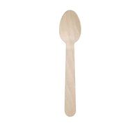 Tessera Bio Products QA1014FSC - Cucchiaio ovale in legno, lunghezza 14 cm, confezione da 100 pezzi