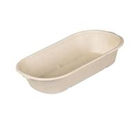 Tessera Bio Products QR700 - Contenitore per alimenti, rettangolare, beige, 700 ml, lunghezza 19 cm, larghezza 11 cm, altezza 5 cm, 50 pezzi