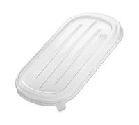 Tessera Bio Products QRL8501000 - Coperchio rettangolare in polipropilene per contenitori alimentari a microonde, 850 ml, 1000 ml, 50 pezzi