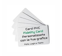 Tessera Card PVC Biglietto da visita personalizzato impermeabile in PVC ideale per fidelidy card, buoni (Spessore 0.38mm, Grafica caricata Solo fronte)