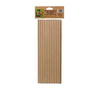 Tessera Q0521KM - Cannucce da 25 pezzi, dimensioni 21 x 0,5 mm, in carta kraft, prodotto biologico