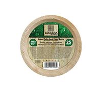 Tessera QPF12 - Ciotole rotonde in foglie di palma, 25 pezzi, capacità 180 ml, biodegradabili, ciotole compostabili per feste, prodotto biologico