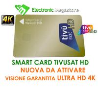 TESSERA SCHEDA SMART CARD TIVUSAT HD DA ATTIVARE ORO GOLD VERSIONE ORO