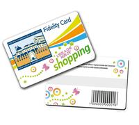 Tessere con barcode o QR-Code stampate in quadricromia a colori fronte retro con