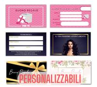 Tessere Coupon & Fedeltà Grafica e Colori PERSONALIZZABILE, adatti per Estetista Parrucchiera Massagi Bar Ristoranti B&B, Coupon Card Multiuso Servizio Grafica Incluso (9,5X5,5cm)