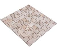 tessere di mosaico Combinazione Mix Travertino Beige/Marrone | 1 arco