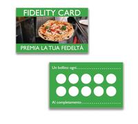 Tessere Fedeltà 10 Caselle Design Multiuso per Estetista Parrucchiera Massaggiatrice Negozi Bar Barbiere, Fidelity Card Multiuso stampato su carta 350gr FIDELIZZA I TUOI CLIENTI (50pezz