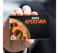 Tessere Fedeltà Personalizzate Misura Standard 55x85mm - Grande Risparmio - Min. 500 Pezzi. Carta Offset 300g - Ideale per la Scrittura. Revisione di Grafica Inclusa (Pizzeria)