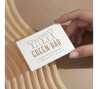 Tessere Fedeltà Personalizzate Misura Standard 55x85mm - Grande Risparmio - Min. 500 Pezzi. Carta Offset 300g - Ideale per la Scrittura. Revisione di Grafica Inclusa (Bar)
