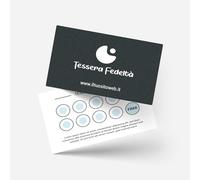 Tessere Fedeltà Personalizzate - Varie Grafiche a Scelta - 8,5x5,5 cm - Cartoncino Premium - Stampa Fronte Retro - Quantità minima 100 Pezzi (Grafica 7)