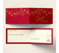 Tessere Fedeltà Pieghevoli 10 Caselle Design NATALIZIO per Estetista Parrucchiera Massaggiatrice Negozi Barbiere, Fidelity Card Multiuso stampato su carta 350gr FIDELIZZA I TUOI CLIENTI 50 pz