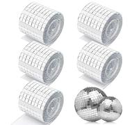 Tessere Mosaico a Specchio, 8000 Pezzi Piastrelle Mosaico a Specchio Adesive, Mini Mosaico Vetro Adesivo Quadrato per Decorazioni Artigianali Fai Da Te (5 x 5 mm)