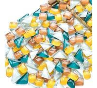 Tessere mosaico Patchwork di mosaico in materiale decorativo fatto a mano da 190 g con frammenti di vetro sparsi Mosaico(A9)
