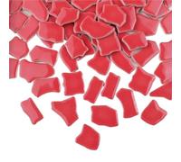 Tessere mosaico Piastrelle a mosaico in ceramica poligonale da 100 g/3,5 once (circa 20-23 pezzi) Mosaico(Watermelon Red)