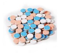 Tessere Mosaico Piastrelle a mosaico in ceramica rotonde multicolori da 200 g Mosaico geometrico fai-da-te che realizza pietre for la decorazione murale di arti hobby artigianali(WhitePinkBlue Mixed)