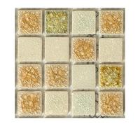 Tessere mosaico Pietre Adesivi murali for piastrelle a mosaico con specchio quadrato, autoadesivi, multicolore, confezione da 20, 10 x cm(Color 3)