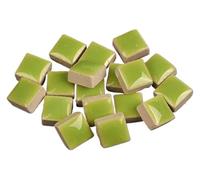 Tessere mosaico Pietre Mosaico in Porcellana Autoadesivo 100pz Multicolor 9,5x9,5x5mm(Grass Green)