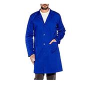 tessile astorino Camice Lungo da Lavoro Uomo - Blu - Divisa Alimentaristi - Camici per Alimentari, Cassiere, Centro Estetico, Negozio Alimentare, Supermercati, Panificio, Macelleria (Large)
