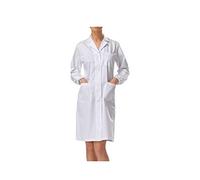 tessile astorino Camice Sanitario da Lavoro Bianco, 100% Cotone - Divisa Donna con Elastico ai Polsi - Camici da Laboratorio per Dottoressa, Medico, Struttura Sanitaria, Infermiera, Veterinario (S)