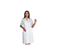 tessile astorino Camice Sanitario da Lavoro Bianco, 100% Cotone - Divisa Manica Corta Donna - Camici da Laboratorio per Dottoressa, Medico, Struttura Sanitaria, Infermiera, Veterinario (XXXXL)