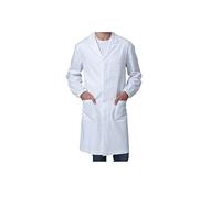 tessile astorino Camice Sanitario da Lavoro Bianco - Divisa Uomo con Elastico ai Polsi - Camici da Laboratorio per Dottore, Medico, Struttura Sanitaria, Infermiere, Veterinario (M)