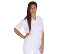 tessile astorino Casacca Ospedaliera Vari Colori Scollo a V Giacca Sanitaria Uomo e Donna per Studenti Infermiere e OSS (XL, Bianco)