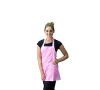 tessile astorino davantino, grembiule donna, per parrucchiera ed estetista, bar, ristoranti, pub, Vari Colori, Made in Italy, (Cris, rosa)