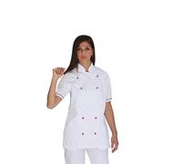 tessile astorino Giacca Cuoco Donna - Vari Colori - Ricamo Gratuito - 100% Cotone - Casacca Chef per Ristorante e Cucina - Made in Italy