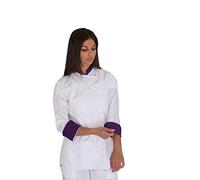 tessile astorino Giacca Cuoco Donna - Vari Colori - Ricamo Gratuito - 100% Cotone - Casacca Chef per Ristorante e Cucina - Made in Italy