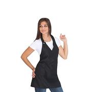 tessile astorino Grembiule da Cucina Personalizzabile - Uomo e Donna - Policotone - Divisa Personalizzata Nera per Barbecue, Casalinga, Barista, Ristorante, Pizzaiolo, Imprese di Pulizia (Paris)