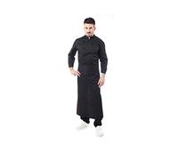 tessile astorino Ricamo Gratuito - Completo Cuoco Nero - 100% Cotone - Divisa Chef Uomo - 4 PZ - Giacca, Pantalone, Davantino, e Bandana - per Cucina e Ristorante - Made in Italy (XL)